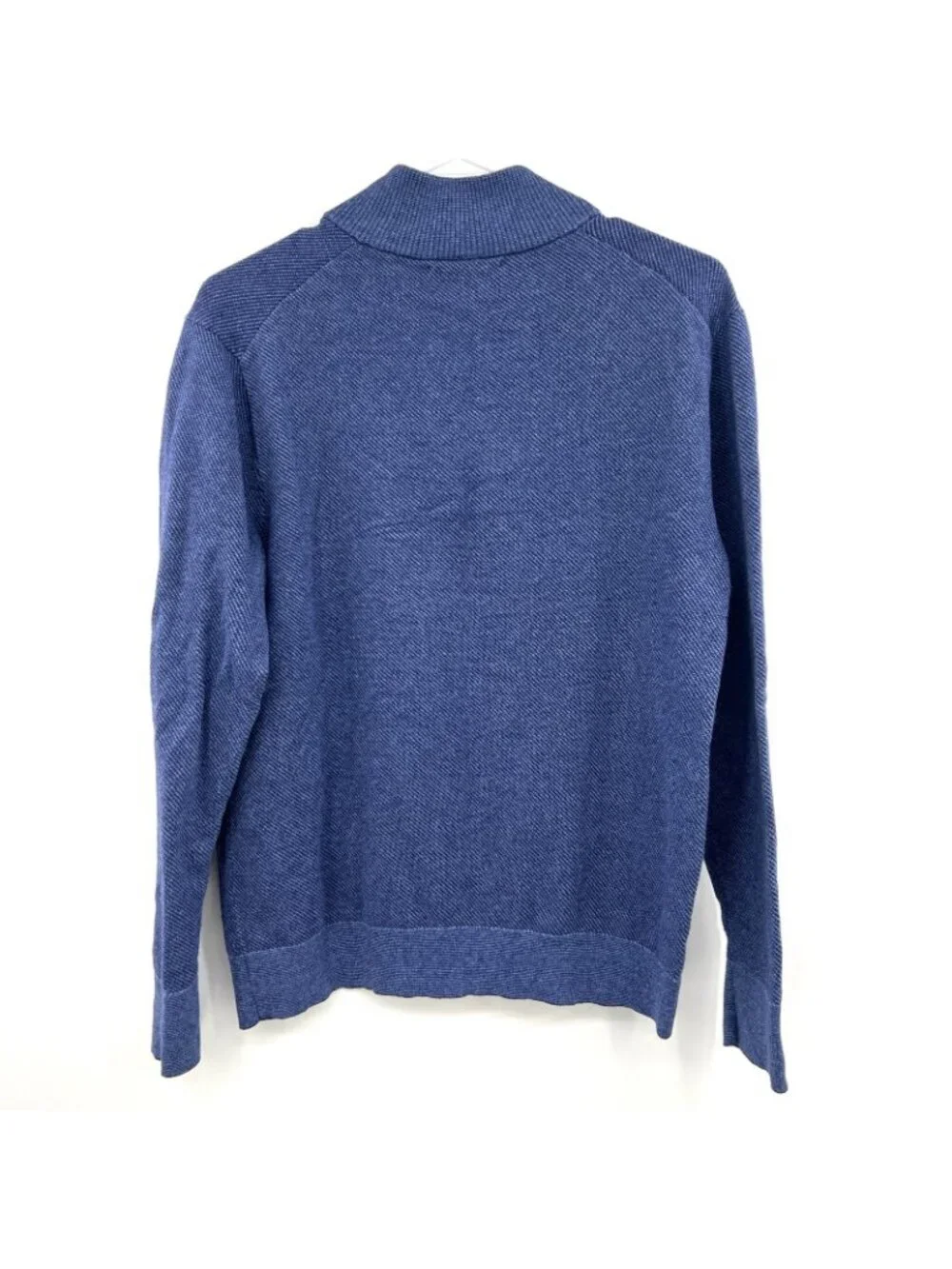 Bonobos Cotton Cashmere Blend Blue Quarter Zip Sweater Men's Medium